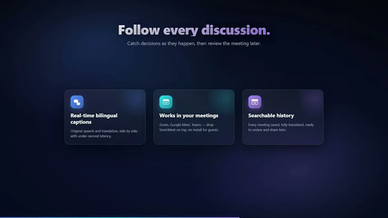 SonicMeet screenshot 1 (video preview)