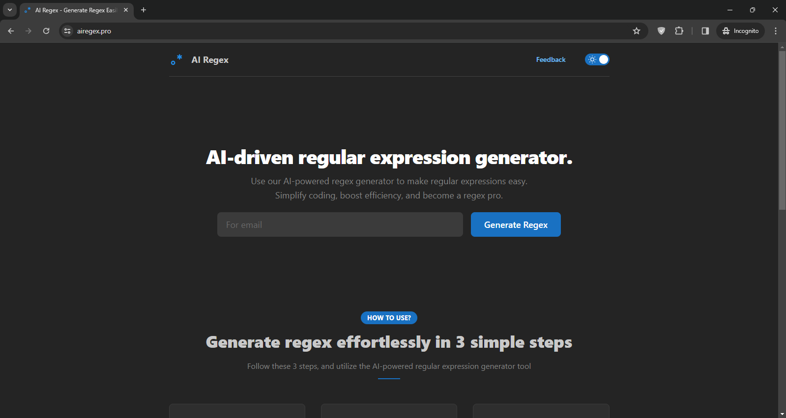 startuptile Ai Regex-AI-driven regular expression generator.