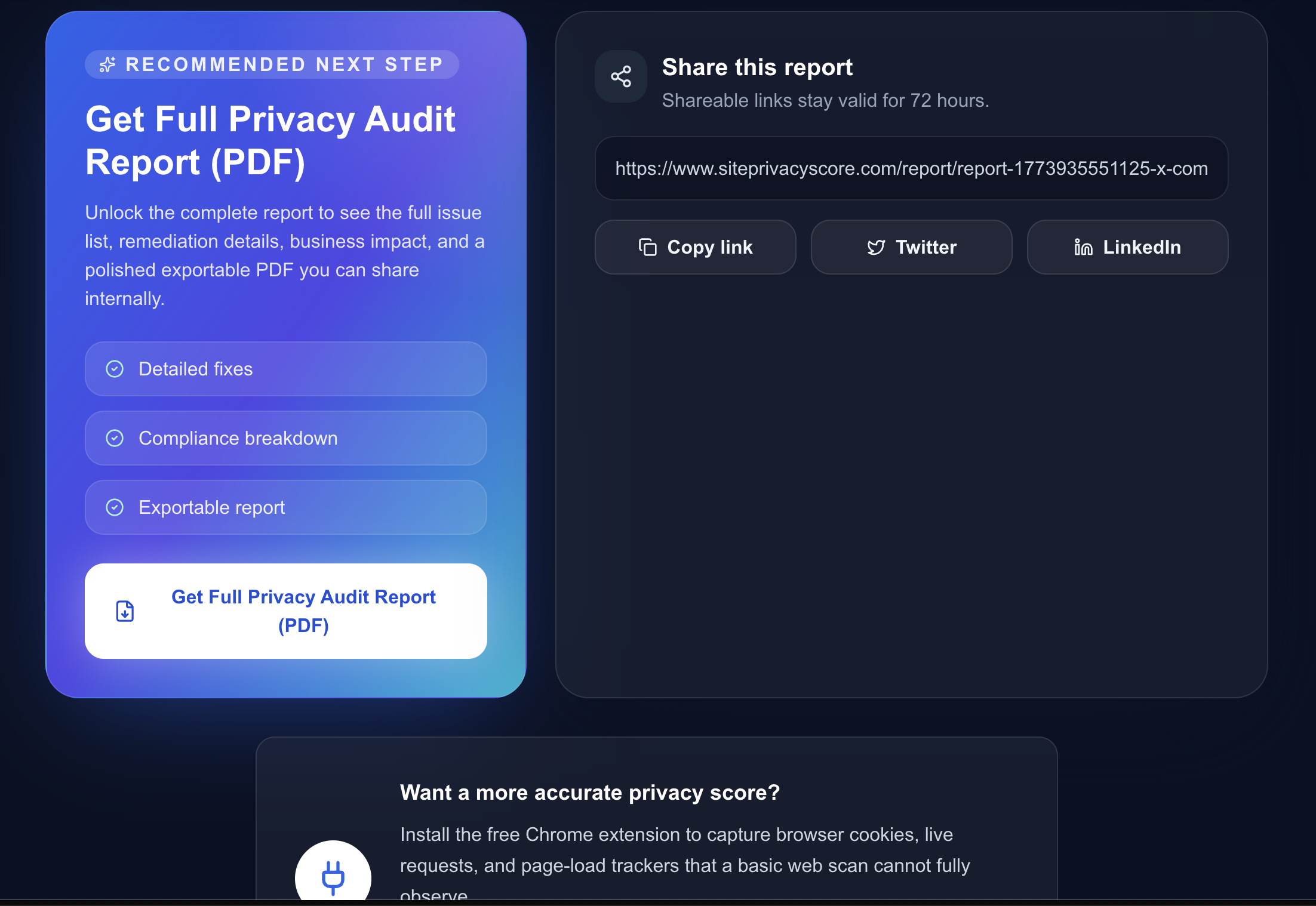SitePrivacyScore gallery image