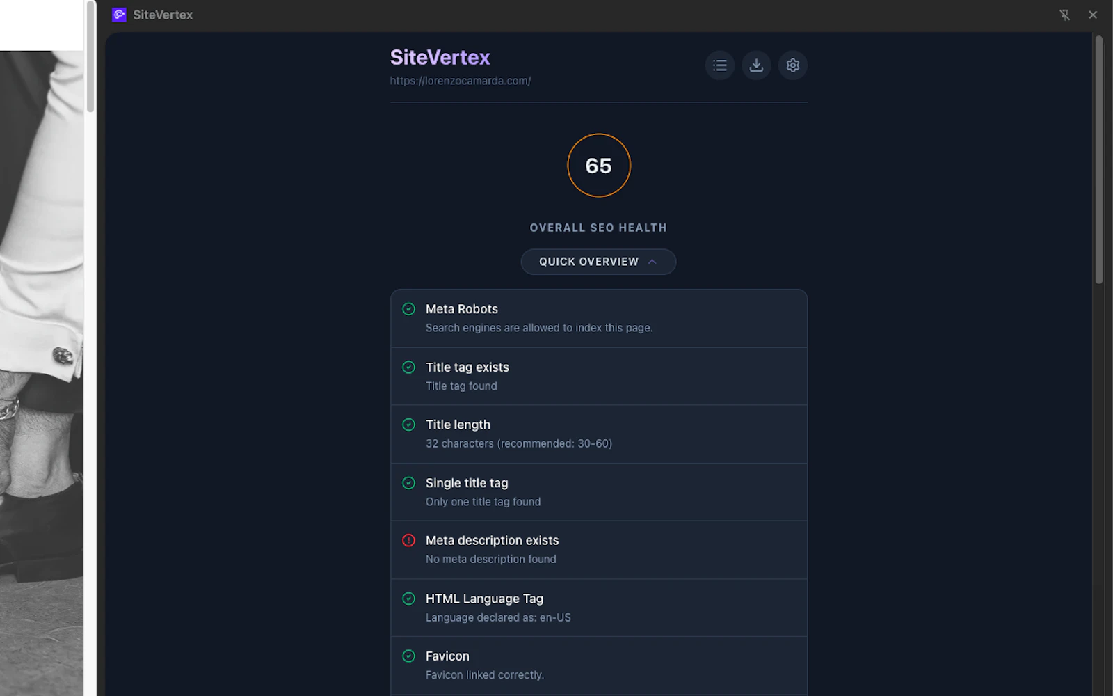 SiteVertex screenshot 4