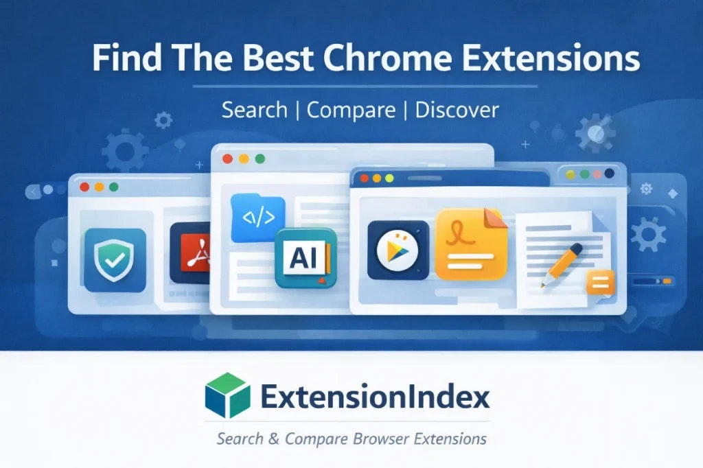 ExtensionIndex.com  - Main product screenshot demonstrating key features and user interface