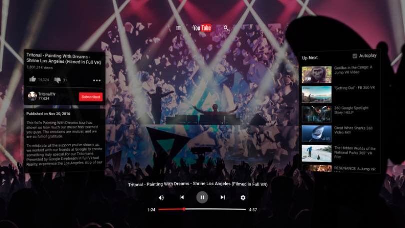 YouTube VR gallery image