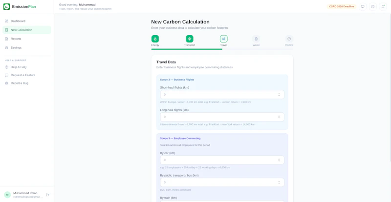 EmissionPlan screenshot 2