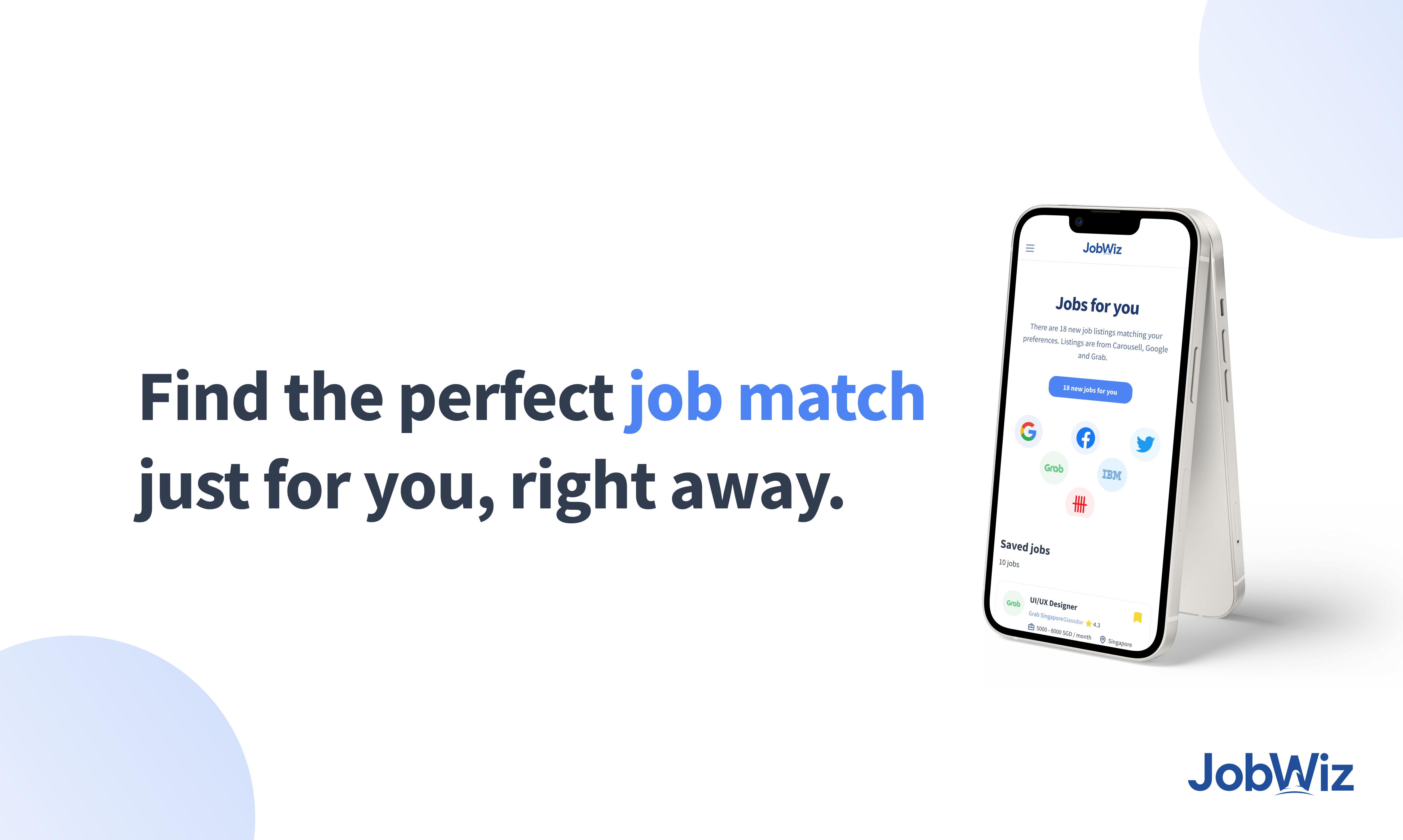 Jobwiz의 Job Match - Job Hunt는 쉽게 만들었고, 당신의 완벽한 경기를 찾으십시오. 미디어 1