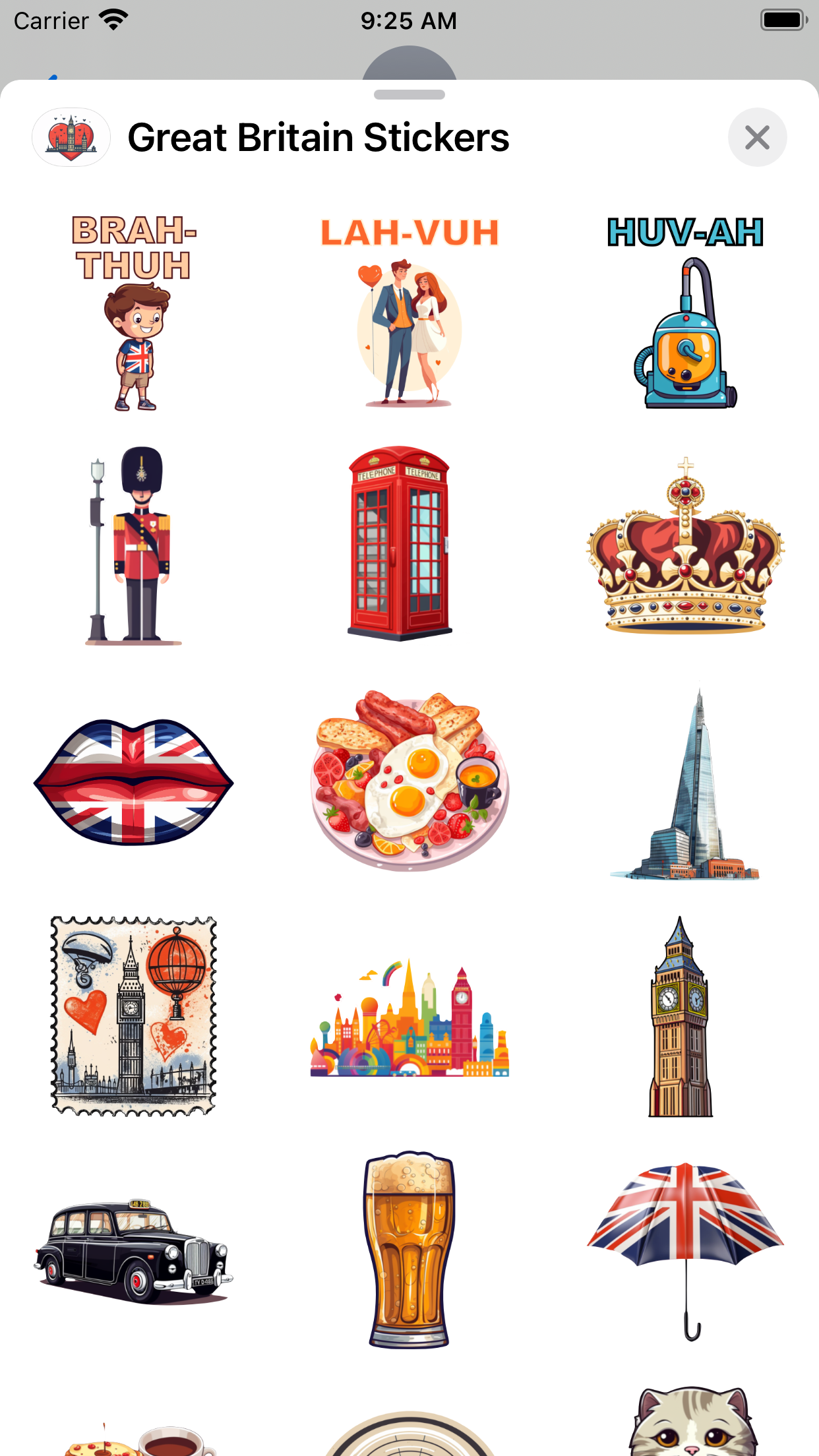 Mídia 2 de Adesivos da Grã -Bretanha - adesivos, iMessage, Londres, Grã -Bretanha