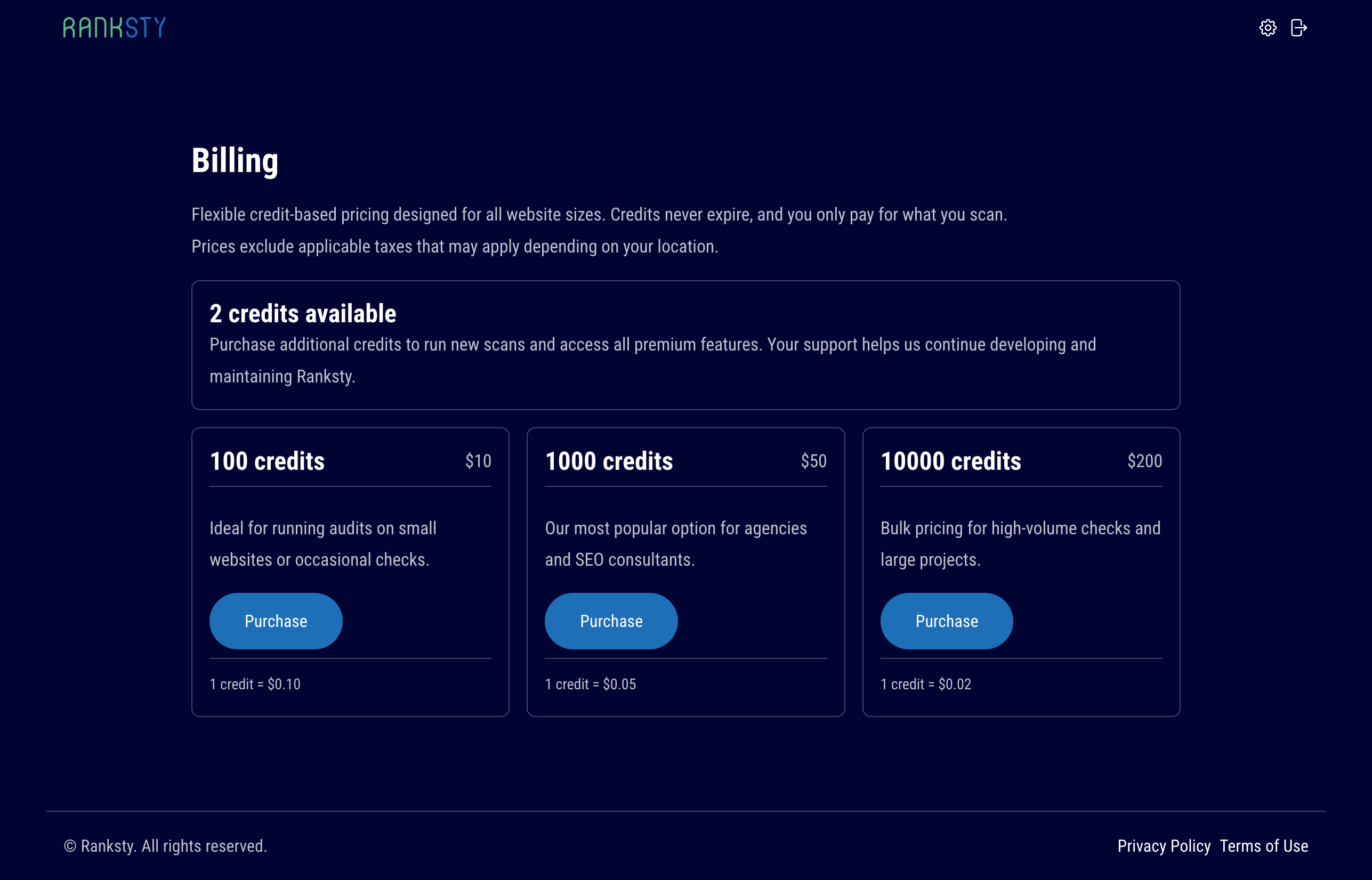 Ranksty - Screenshot 3 showing product features and functionality