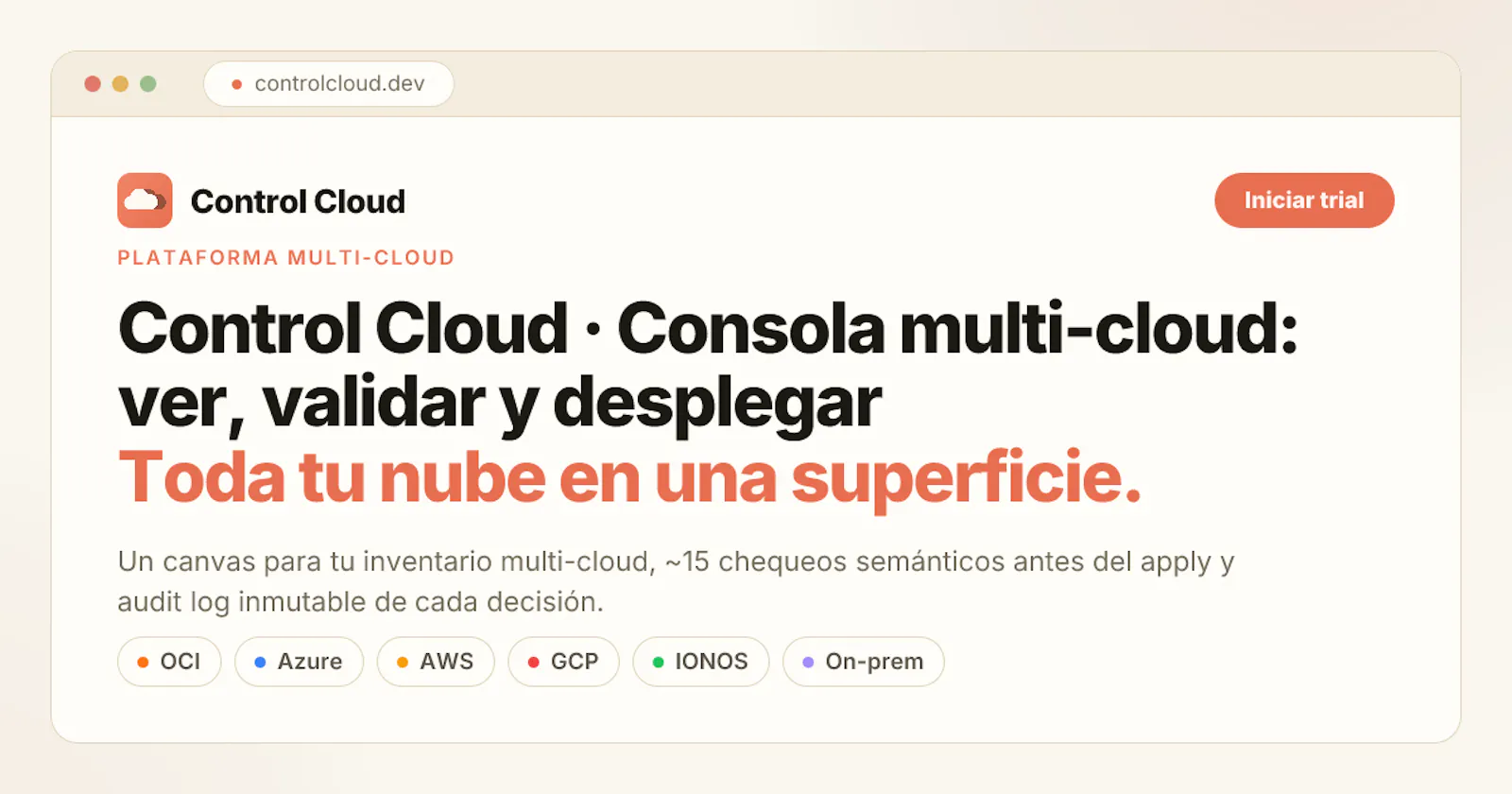 Control Cloud screenshot 1