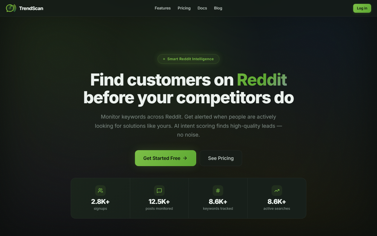TrendScan — Find customers on Reddit gallery image