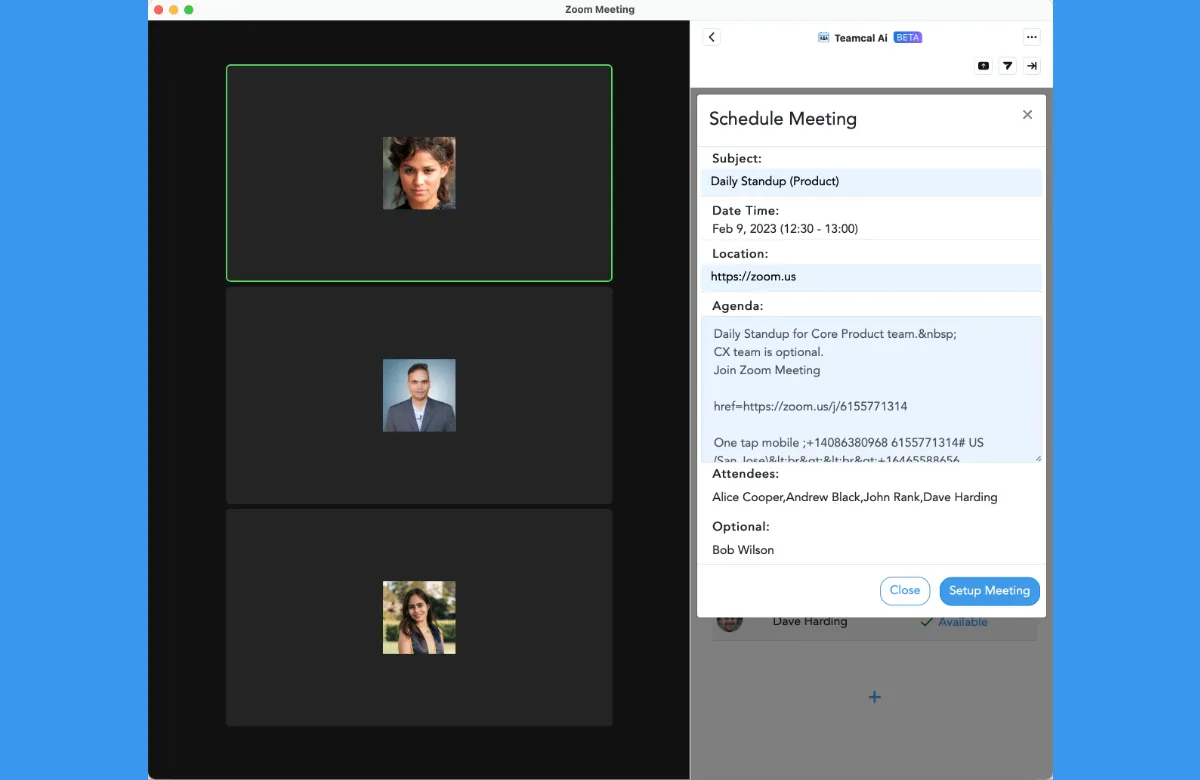 Free Teamcal AI App for Zoom gallery image
