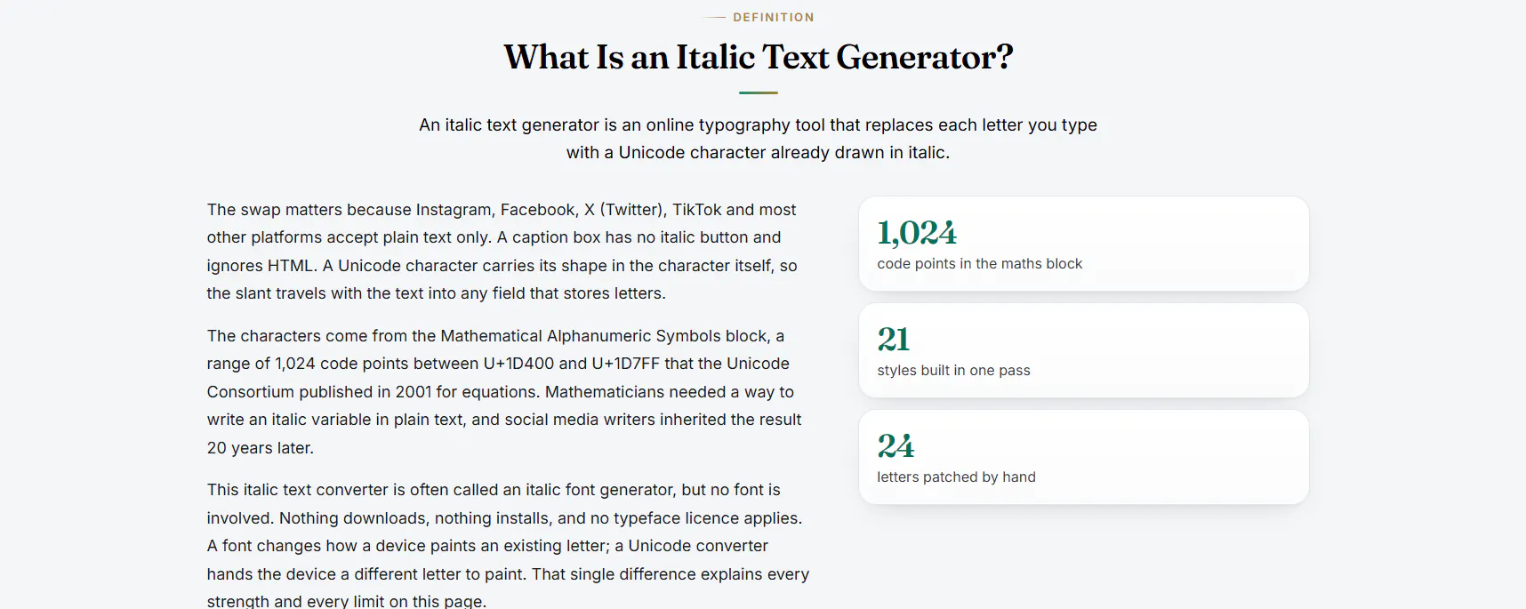 Italic Text Generator gallery image