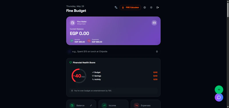 Fine Budget screenshot 2