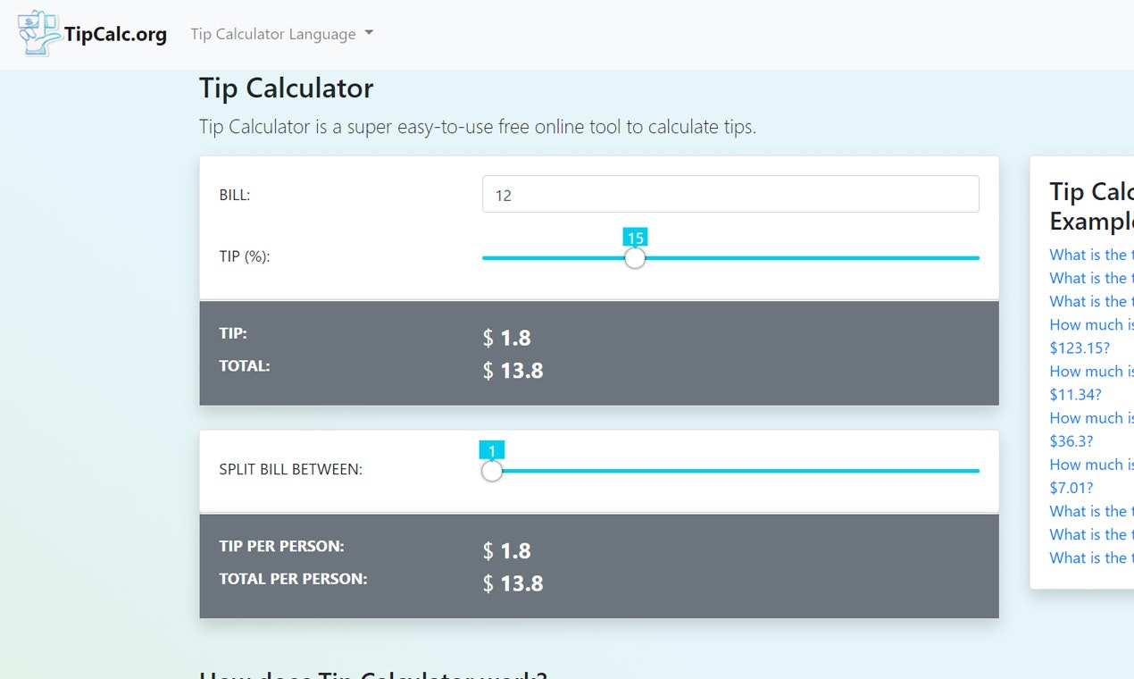 Tip Calculator Product Information Latest Updates and Reviews