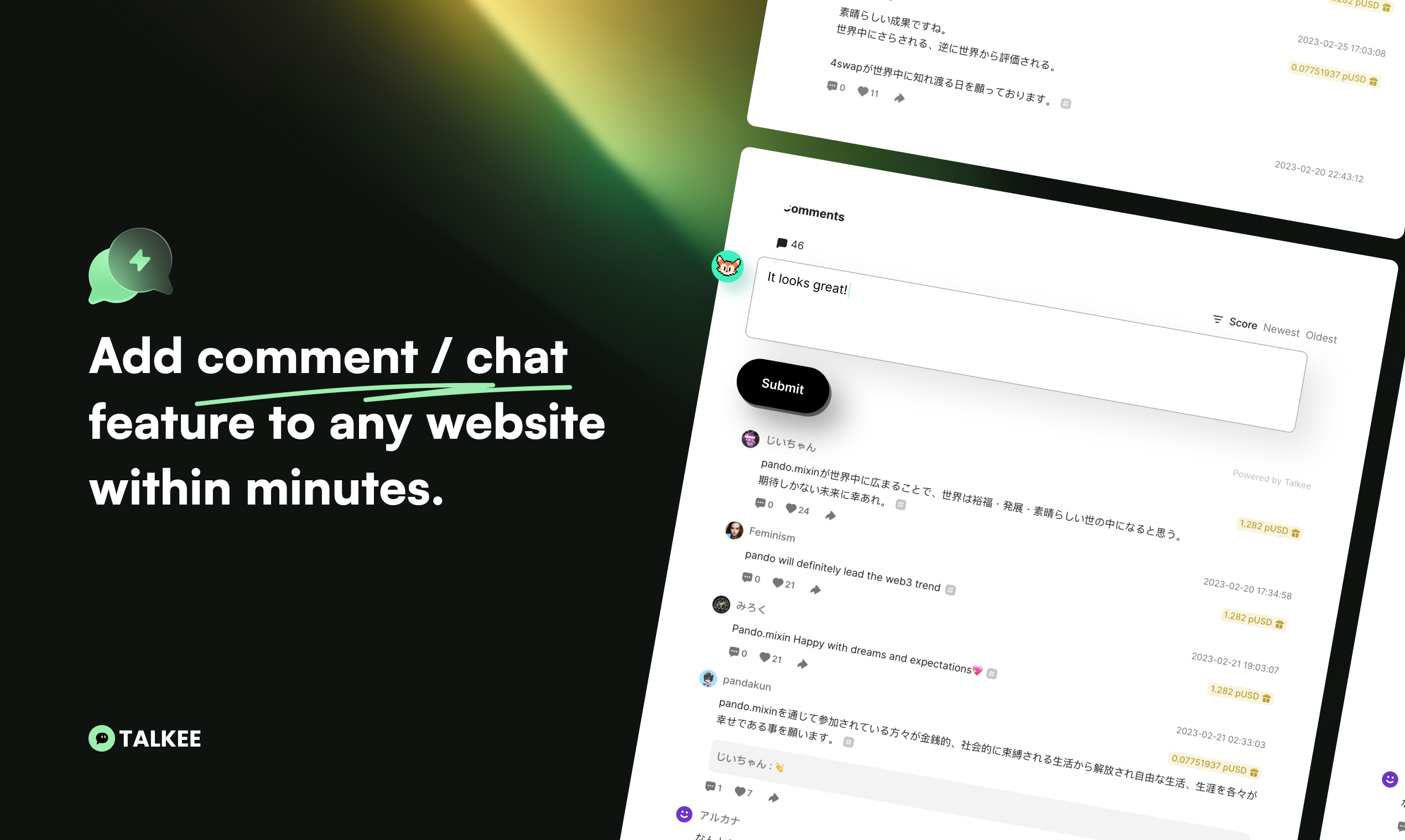 Media Talkee - Trang web bình luận/trò chuyện nhúng với thông tin đăng nhập và phần thưởng Web3 1