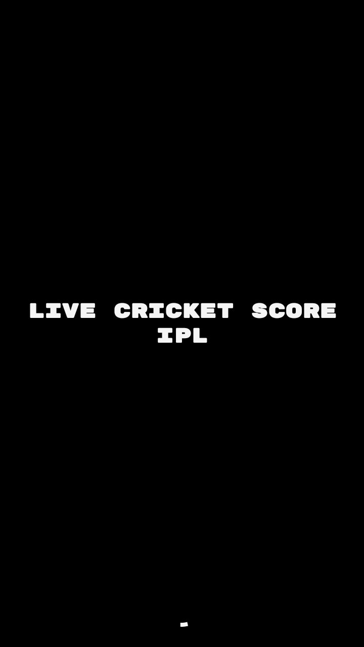 Live Cricket Score IPL