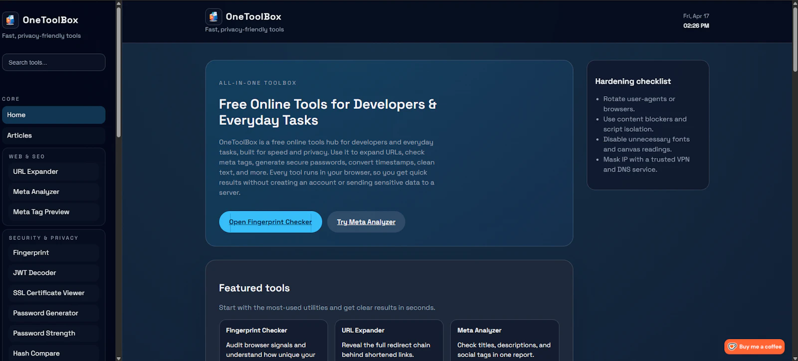 OneToolBox screenshot 1