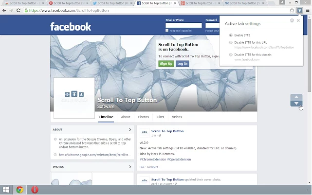 Scroll to Top Button gallery image