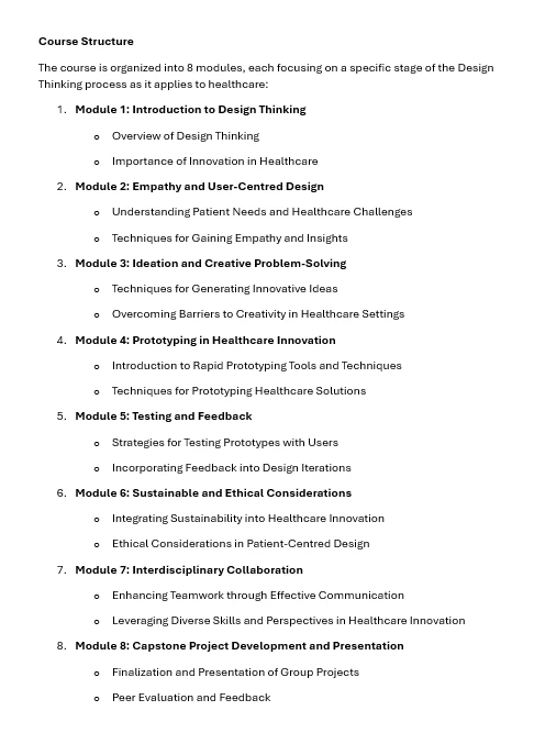 Design Thinking in Healthcare Innovation screenshot 3