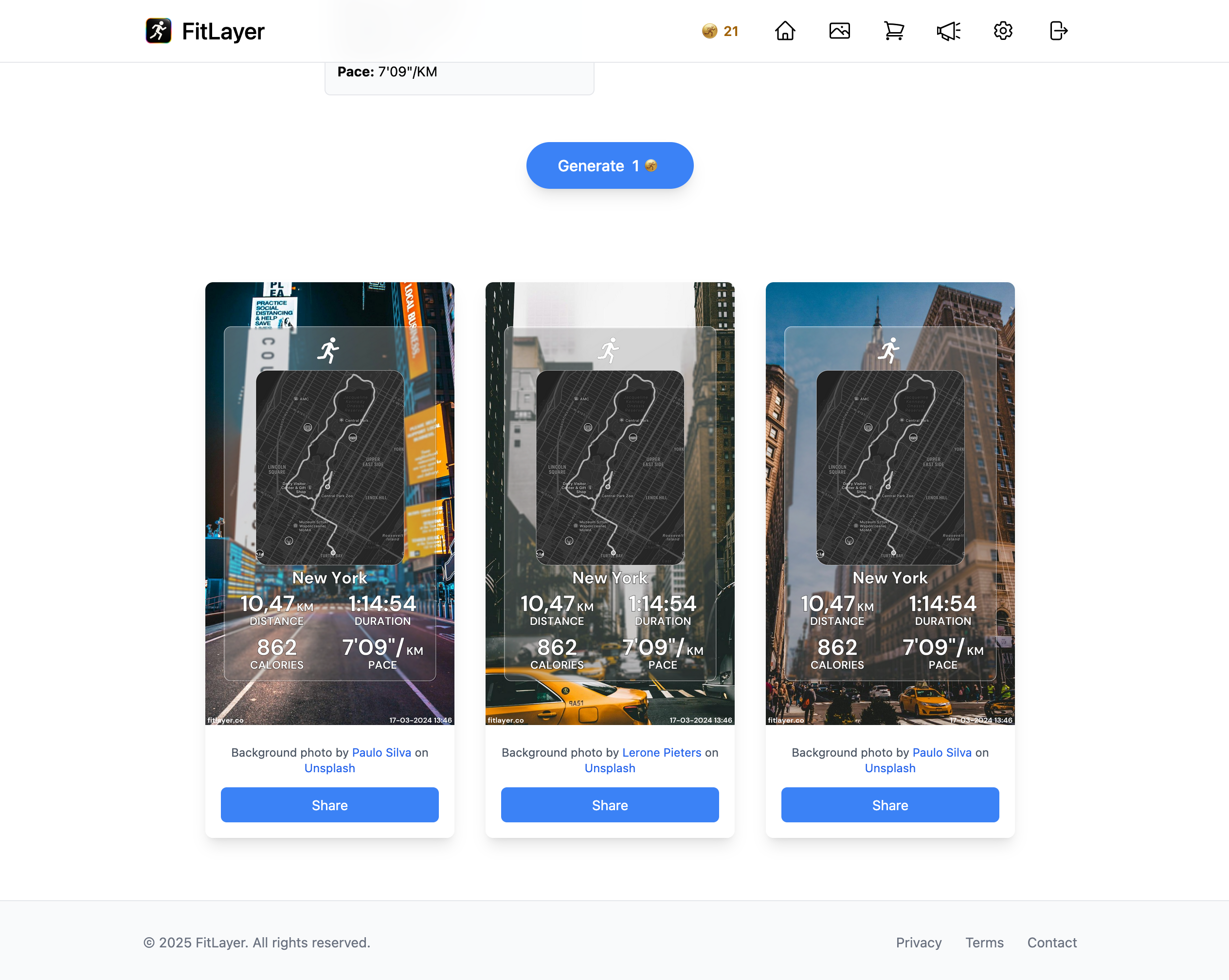 FitLayer - Turn your workout into social media piece of Art media 4