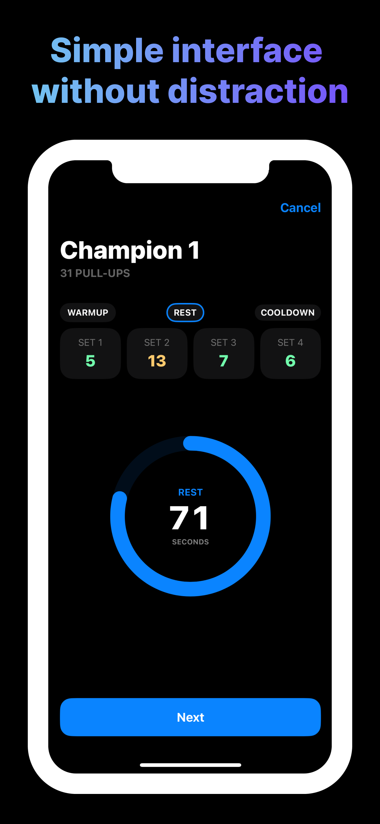 Pullups 20 - 20 Pull-Ups Challenge iOS uygulaması medya 2