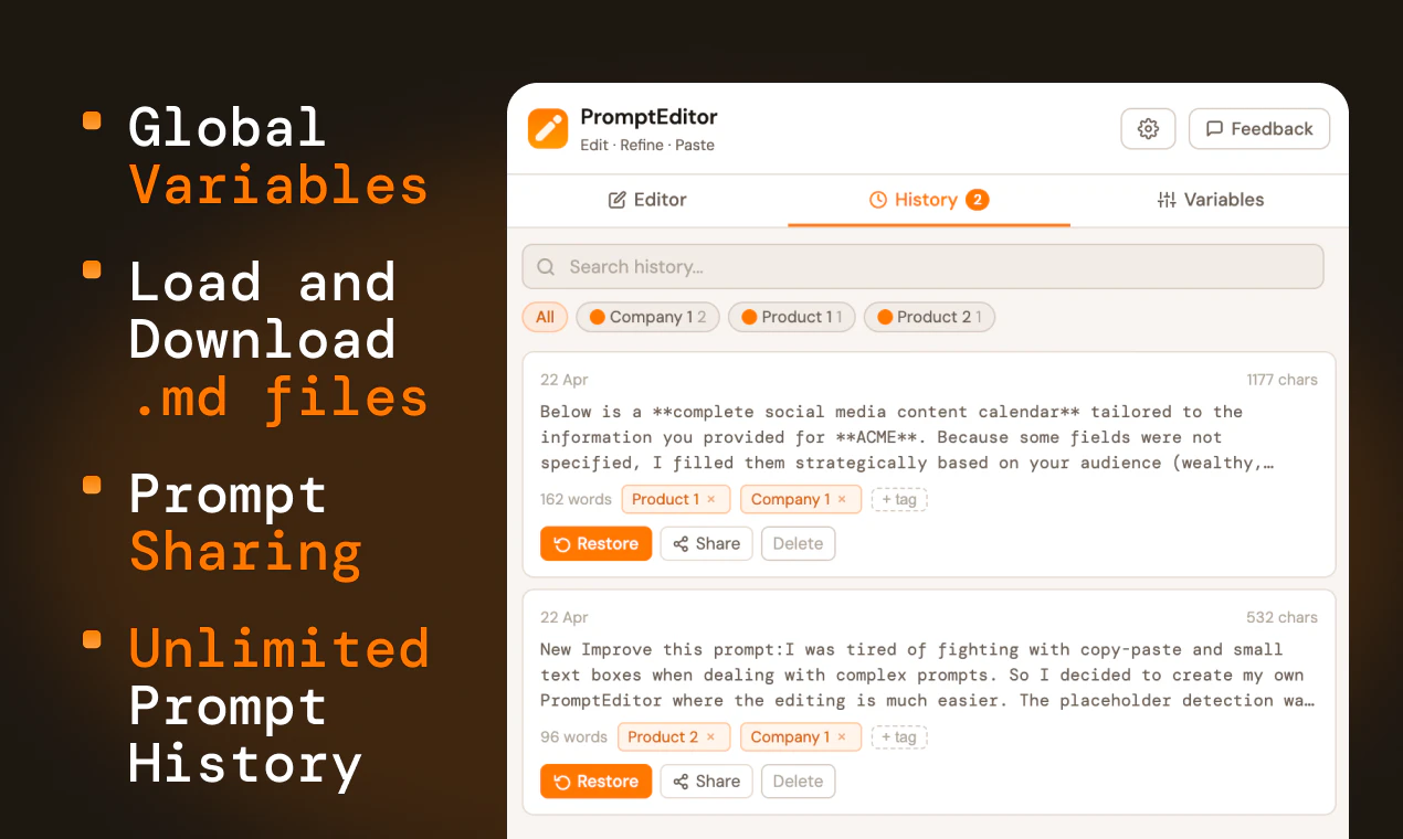 PromptEditor screenshot 2