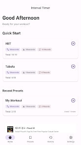 Interval Timer - Main screenshot showing features and interface