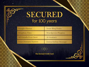"Forever" Credit Card to keep all SaaS gallery image