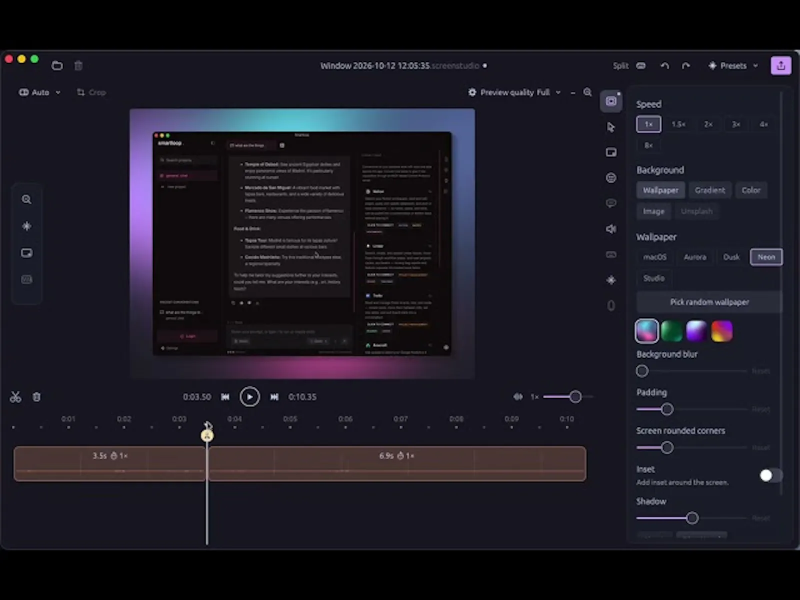 ScreenForge screenshot 1 (video preview)