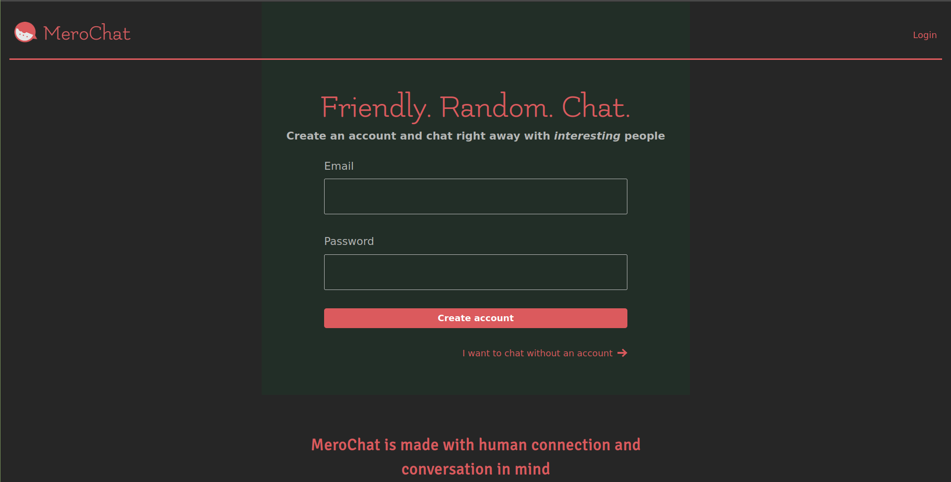 Mídia 1 de Merochat - Um site de bate -papo para pessoas que realmente querem conversar