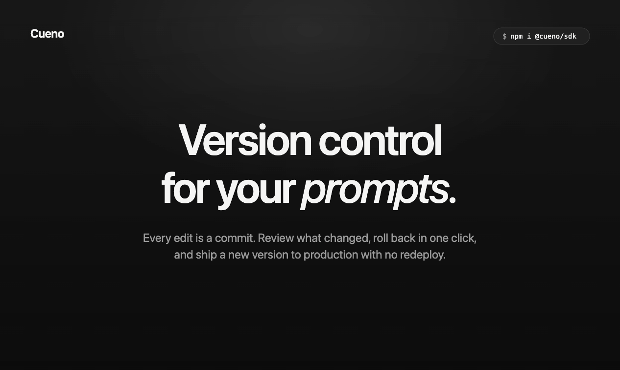 Cueno - prompt management for devs gallery image