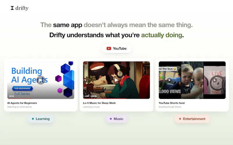 Drifty - Context Aware AI Time Tracker screenshot 3