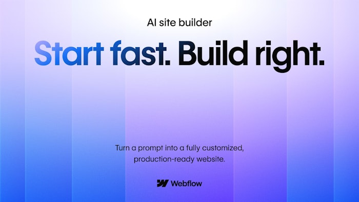 Webflow AI site builder产品图