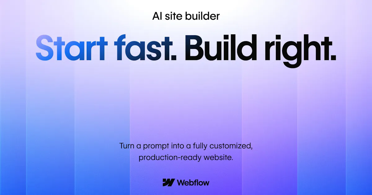 Webflow AI site builder