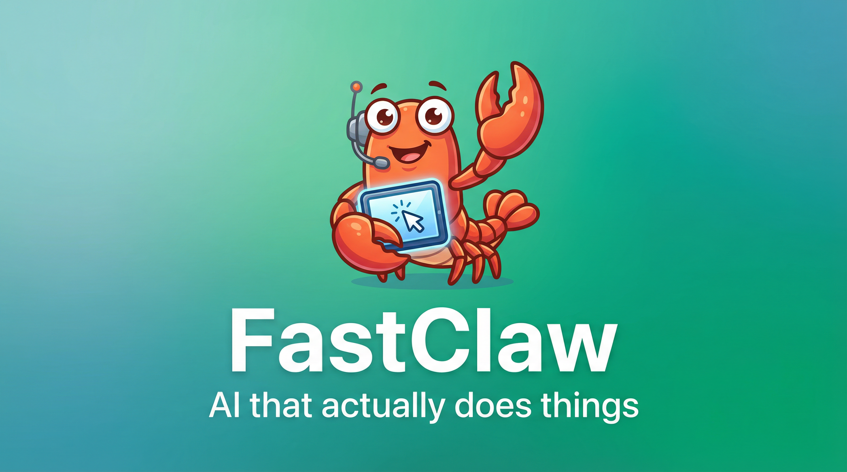 FastClaw - Product Hunt launch logo and brand identity