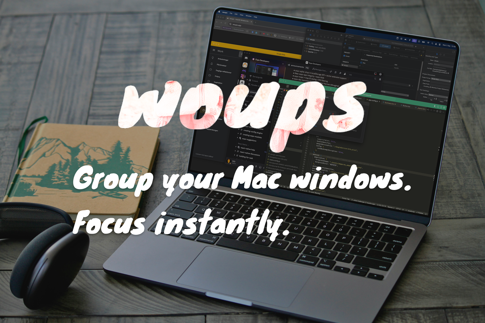 Woups - Raggruppa le tue finestre MAC.Concentrarsi all'istante. media 2