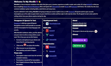 Wordleit Markdown Editor gallery image