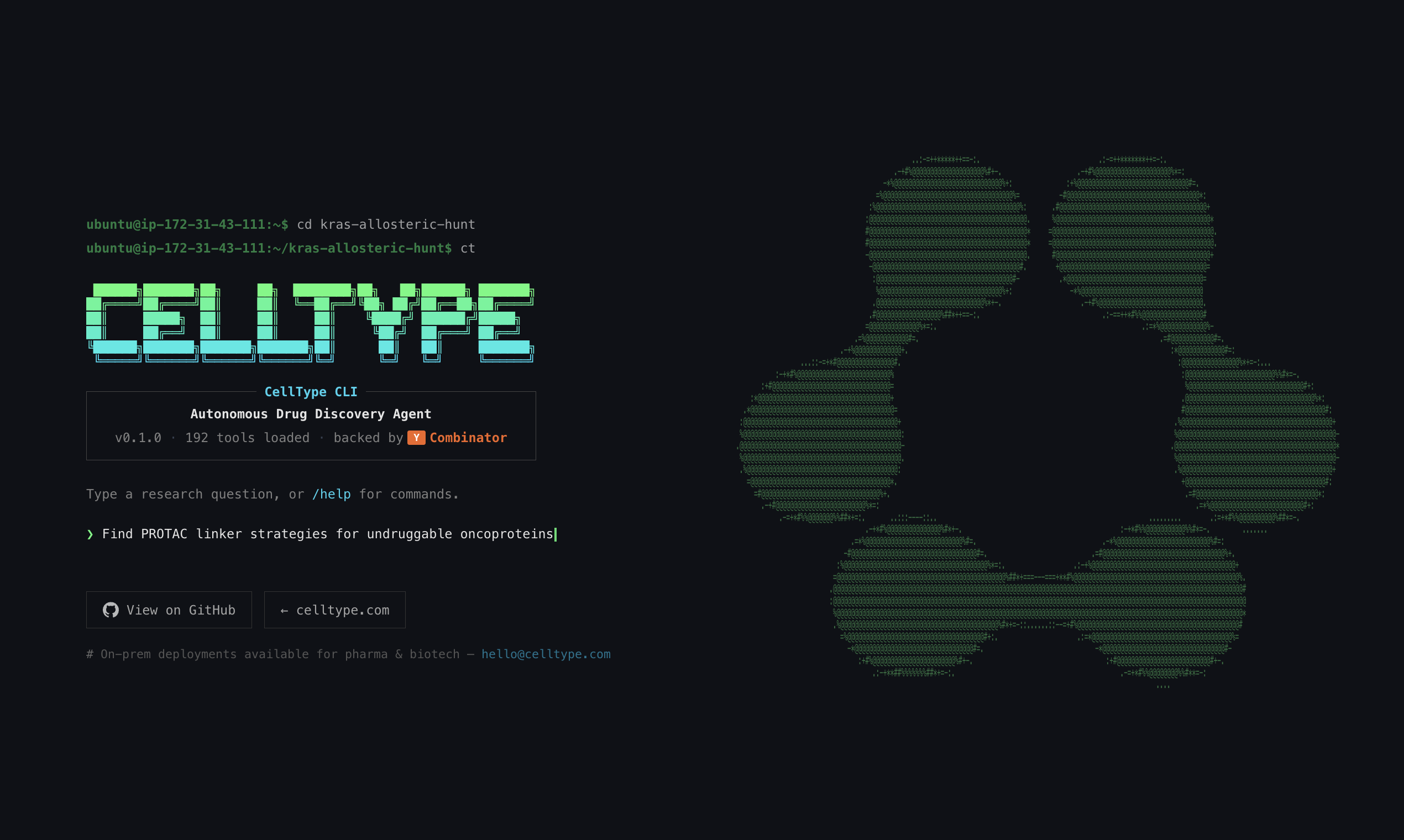 CellType CLI - Main product screenshot demonstrating key features and user interface