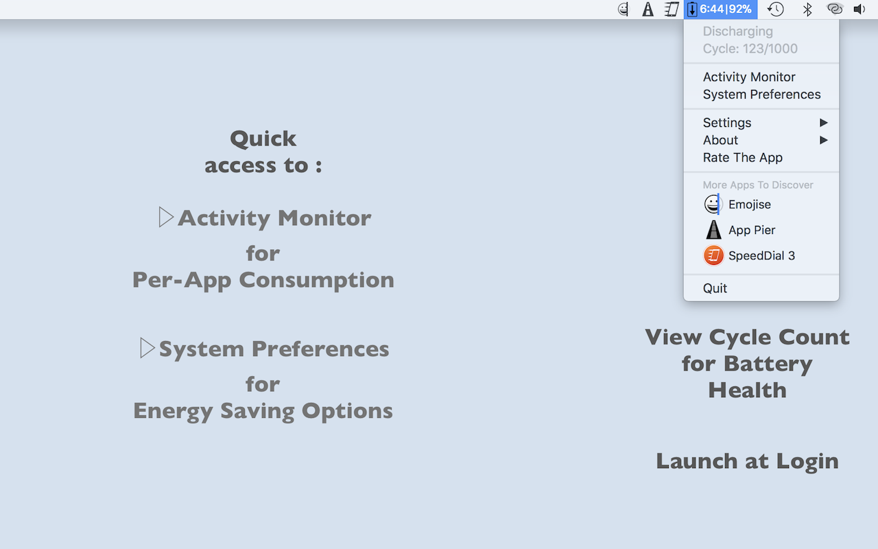 Simple Battery Monitor for MacOS gallery image