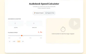 Audiobook Speed Calculator gallery image