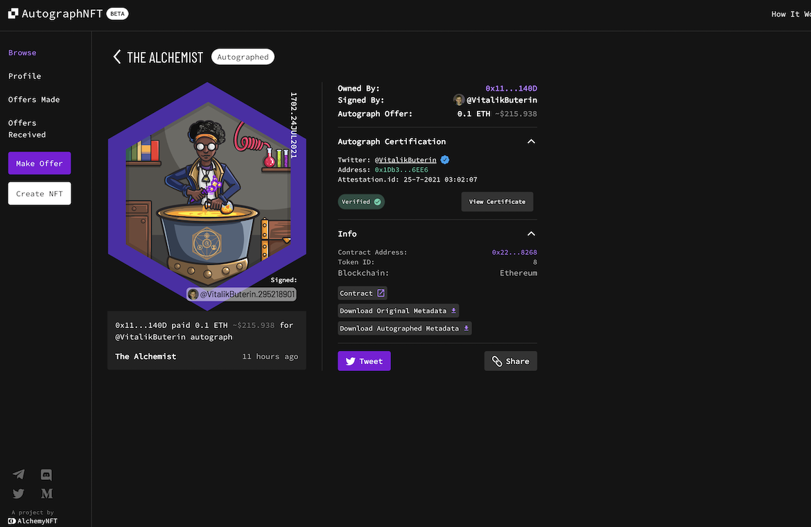 AutographNFT gallery image