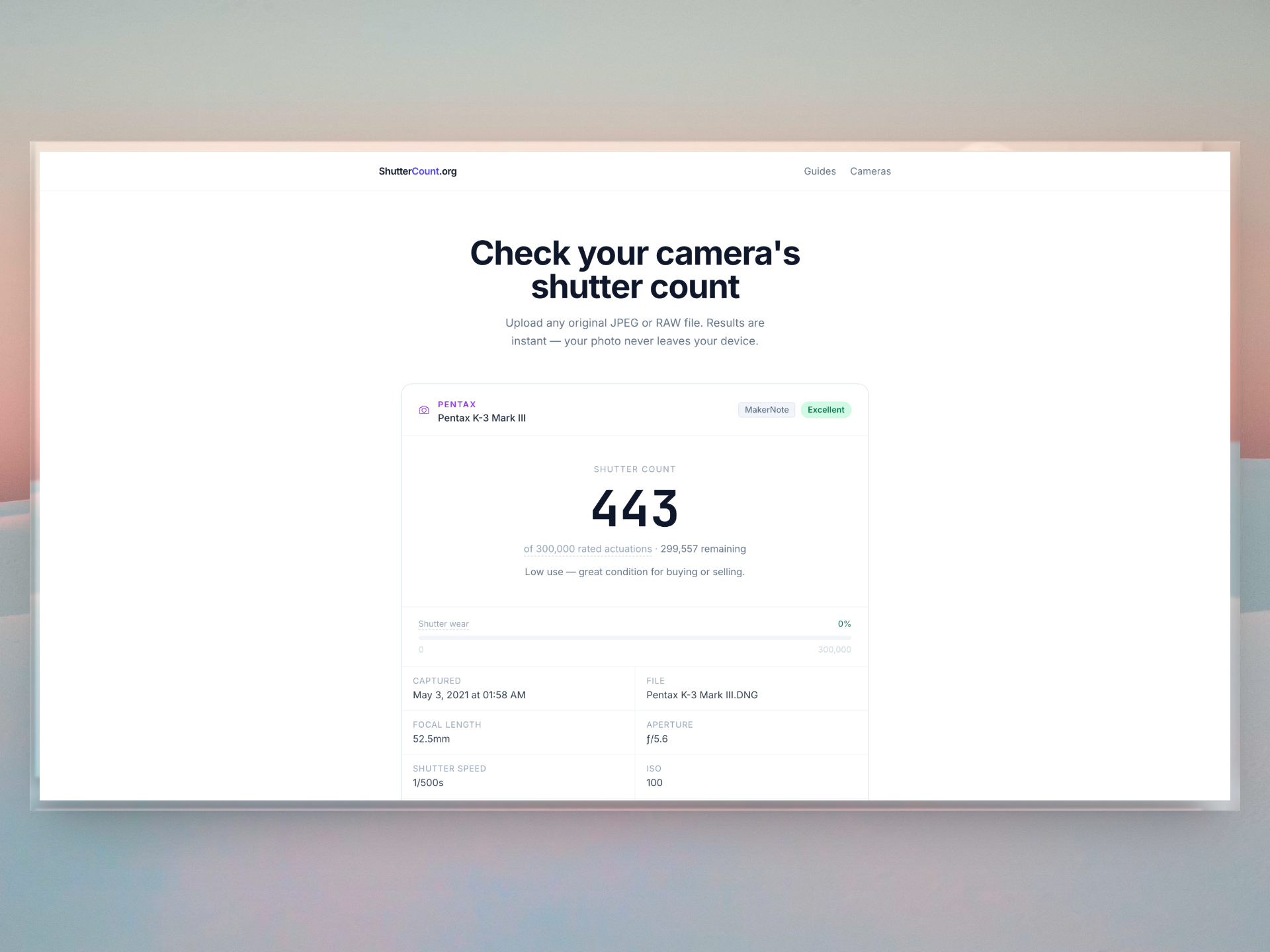 ShutterCount.org gallery image