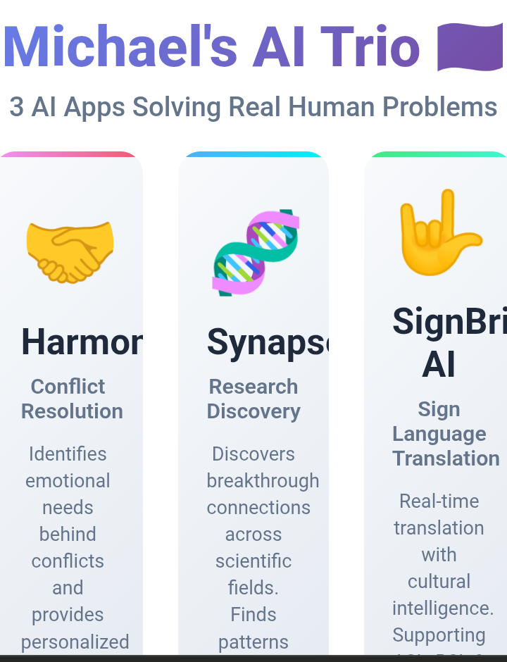 Média Michael's Ai Trio - Résolution des conflits, découverte de recherche et langue des signes Tran 9