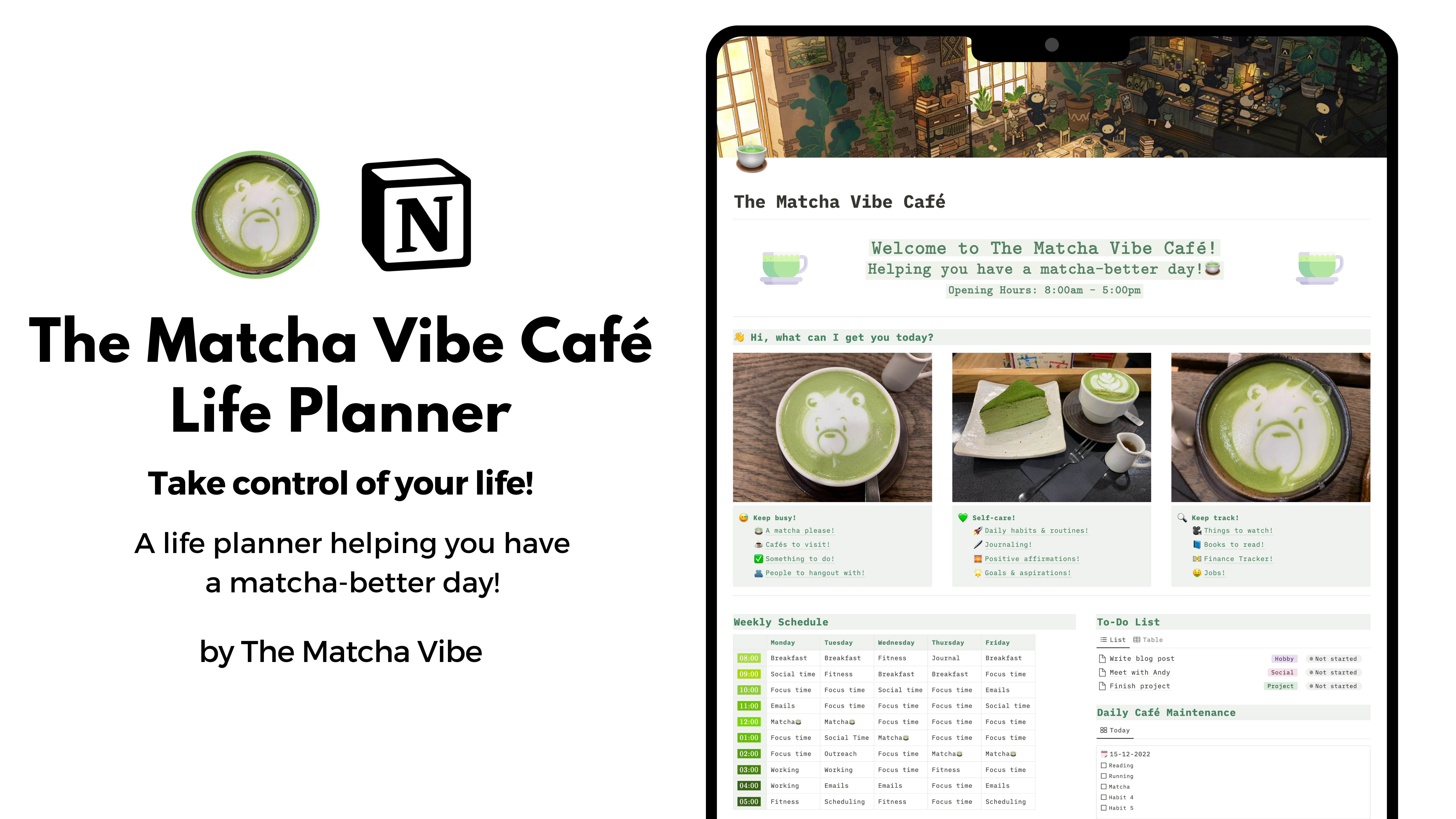 Кафе Matcha Vibe - Life Planner! media 1