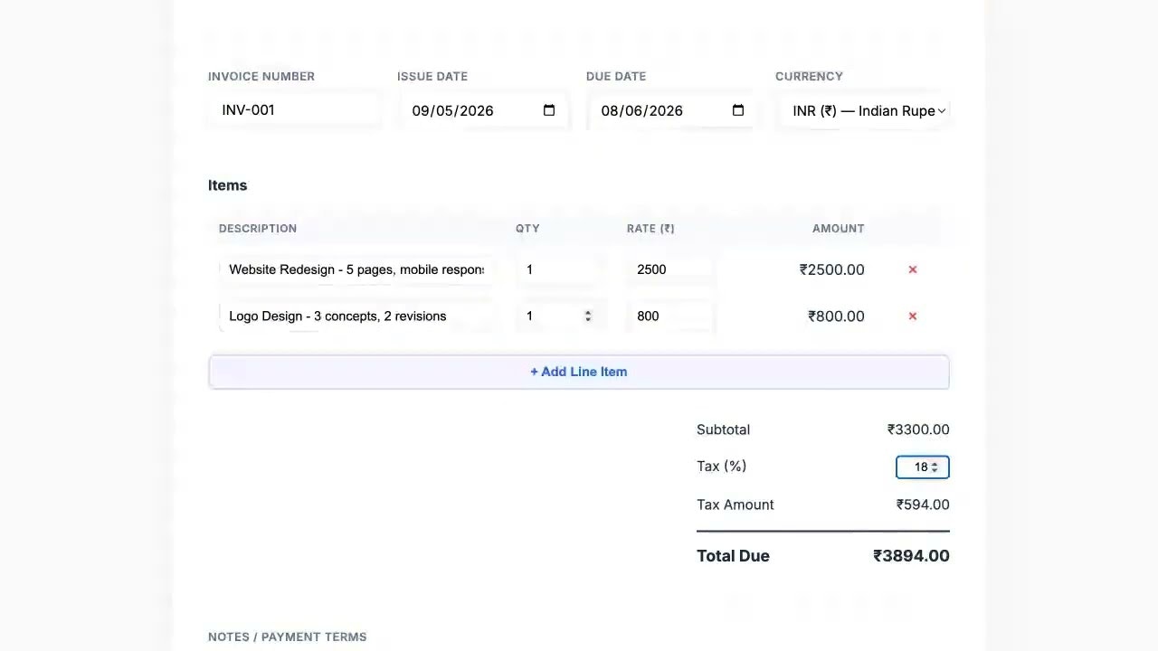 Free Invoice Generator gallery image