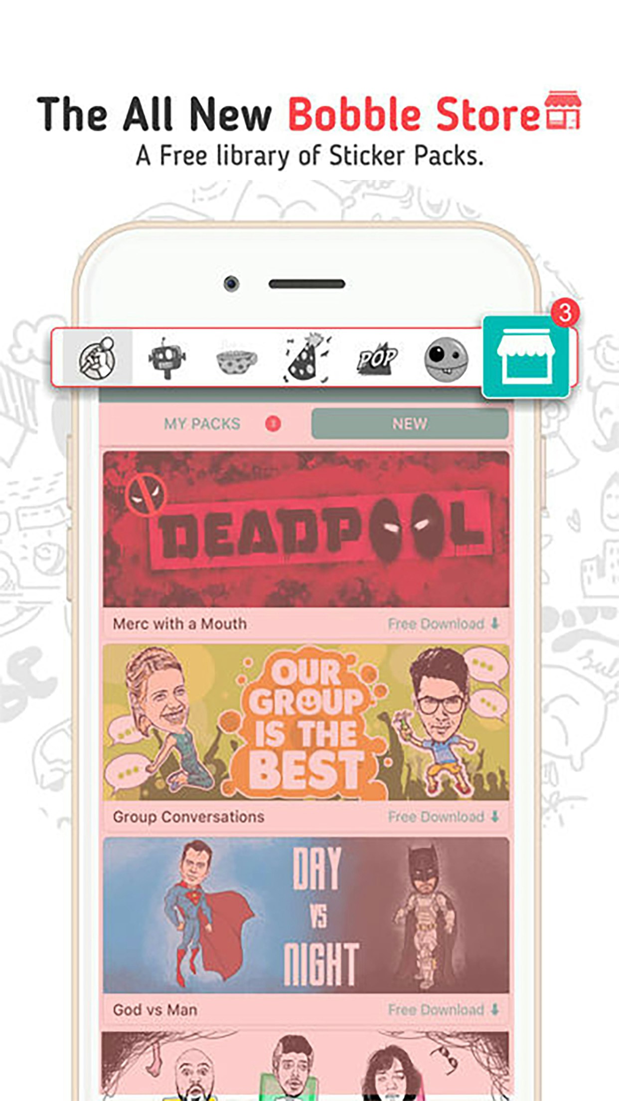 Bobble Stickers for iMessage gallery image