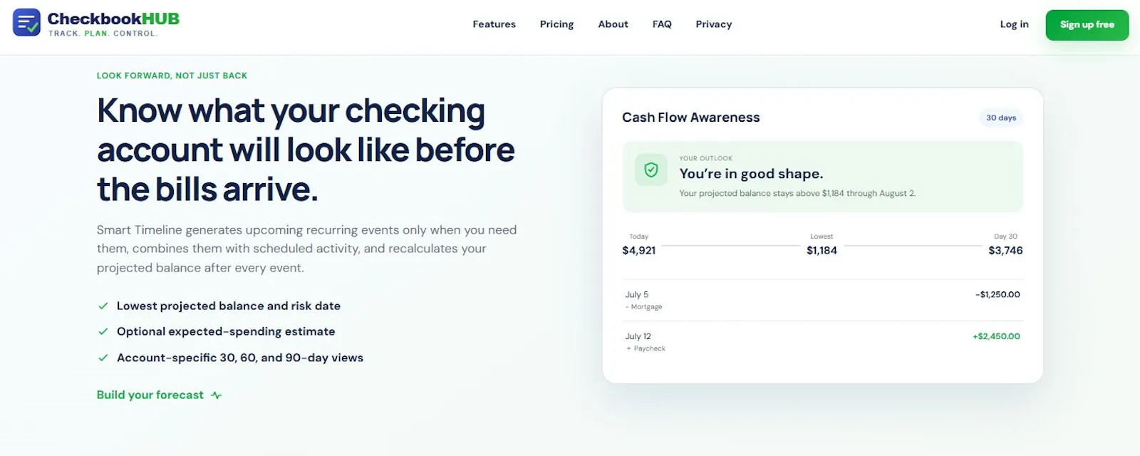 CheckbookHUB · Track. Plan. Control. screenshot 2