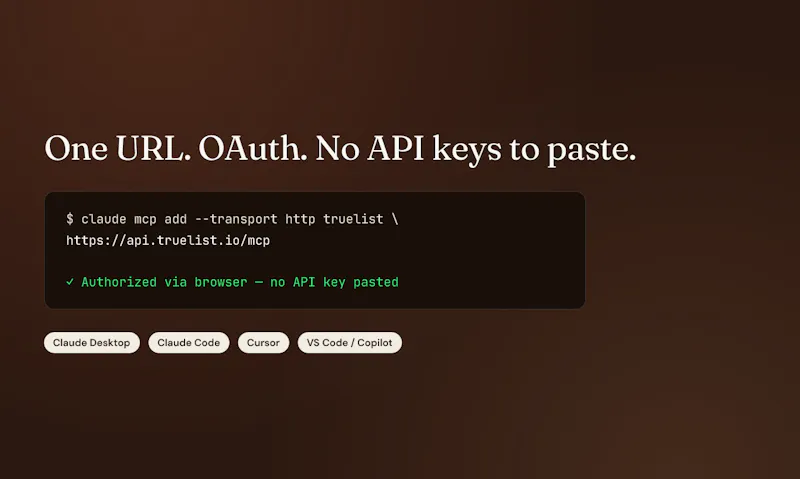 Truelist MCP screenshot 2