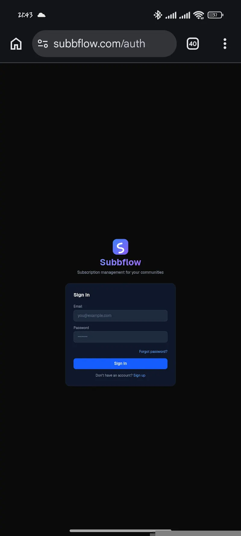 Subbflow screenshot 2