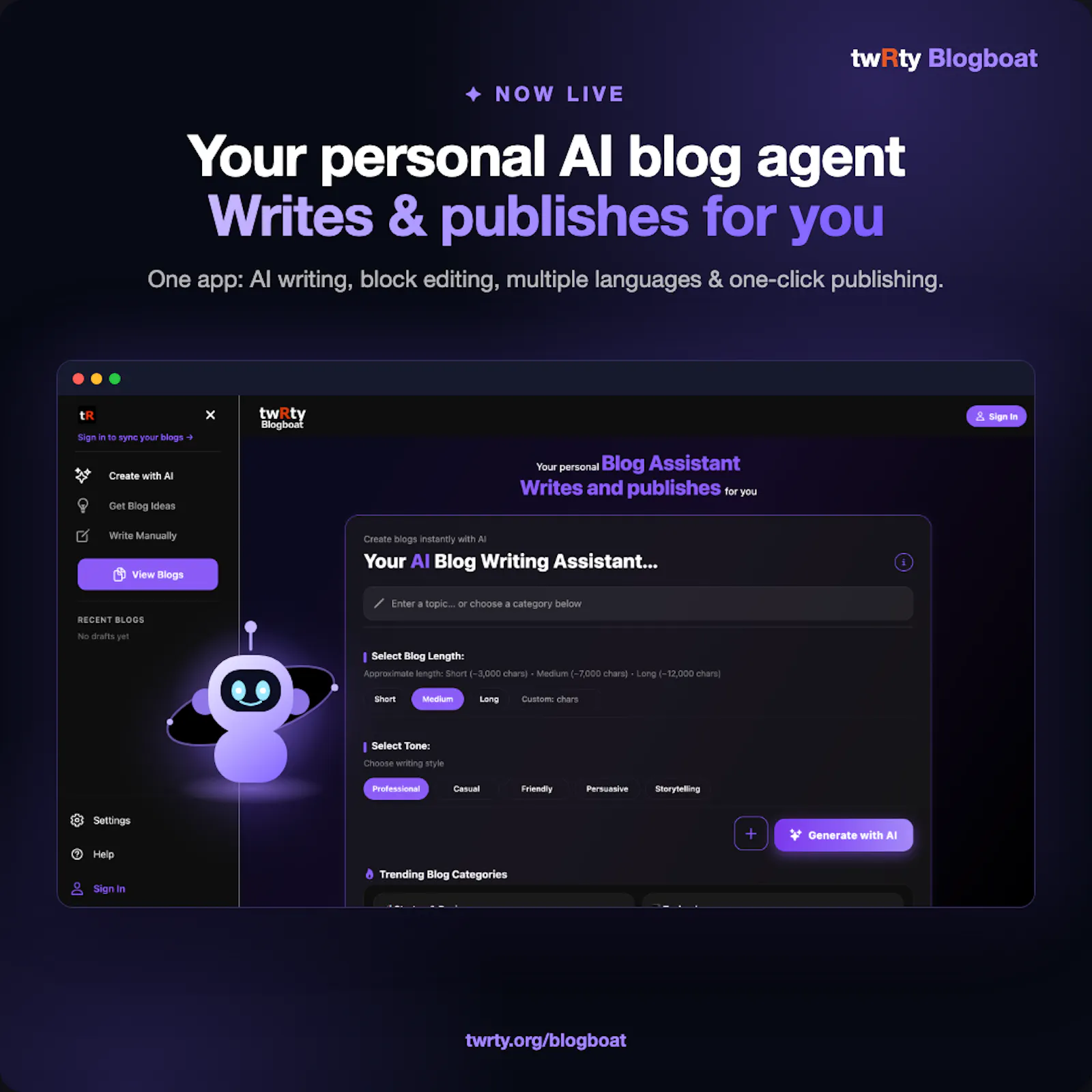 twRty Blogboat screenshot 3