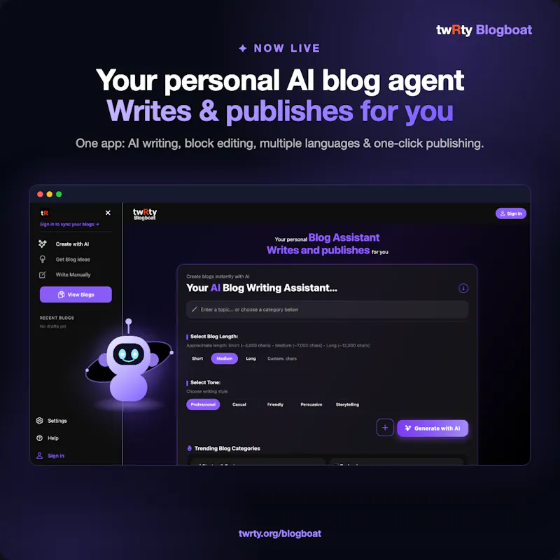 twRty Blogboat screenshot 3