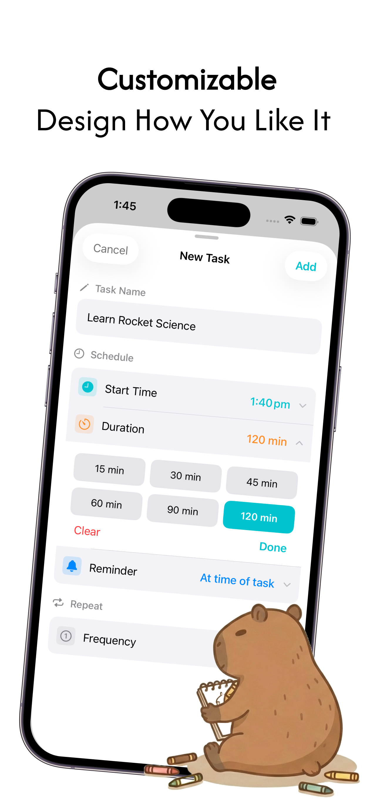 Capybara Daily Planner: CapyPlan - Screenshot 4 showing product features and functionality